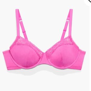 NWOT Savage X Fenty Cotton Essentials Lace-Trim Unlined Bra